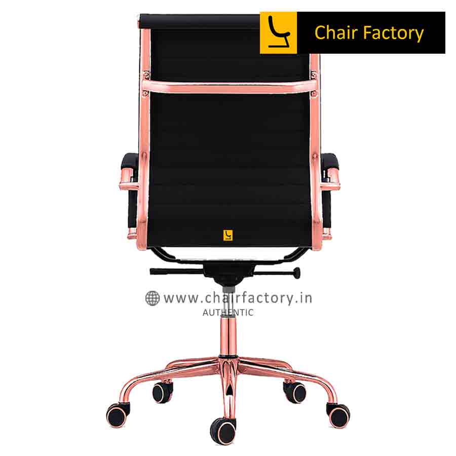 James Single Cushion Rose  Gold High Back Conference Room Chairs